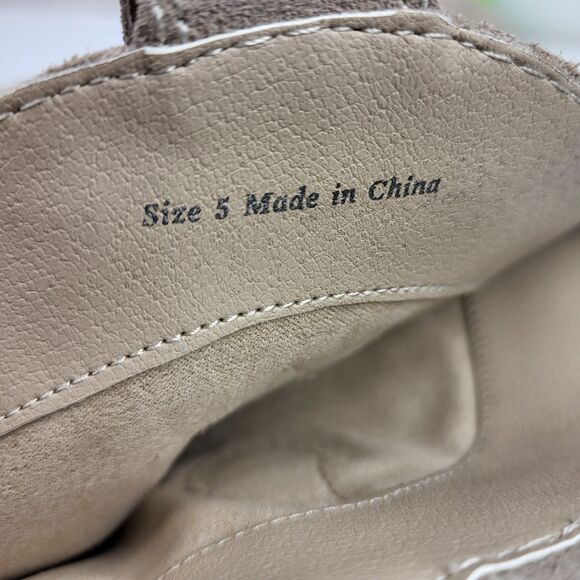 Dolce Vita Samare Western Cowgirl Light Beige Suede Tall Boots Size 5 - Picture 16 of 16